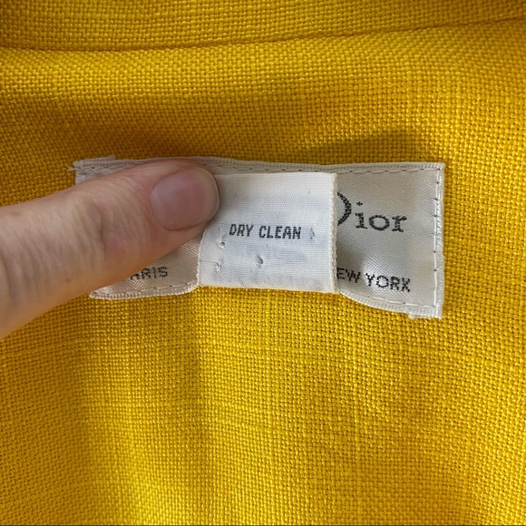 Vintage Christian Dior Sunshine Yellow Blazer - Picture 4 of 10